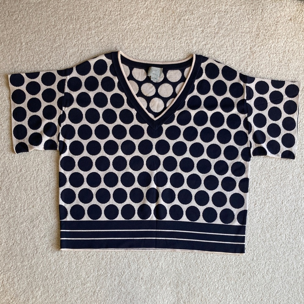 Jason Wu wool blend, short sleeve, v-neck top